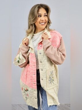 POL Floral Quilt Jacket size Small